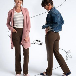 Betabrand Dress Pant Yoga Pant Straight Leg Lombard Size XL